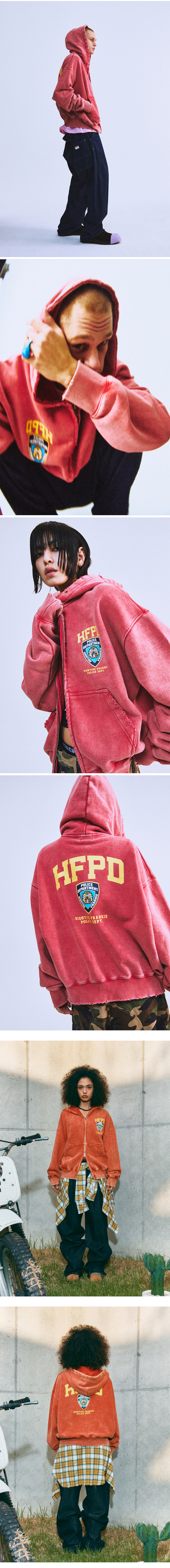 MUSINSA公式 | HIGHTIDE FRANKIE HFPD HOOD ZIPUP RED