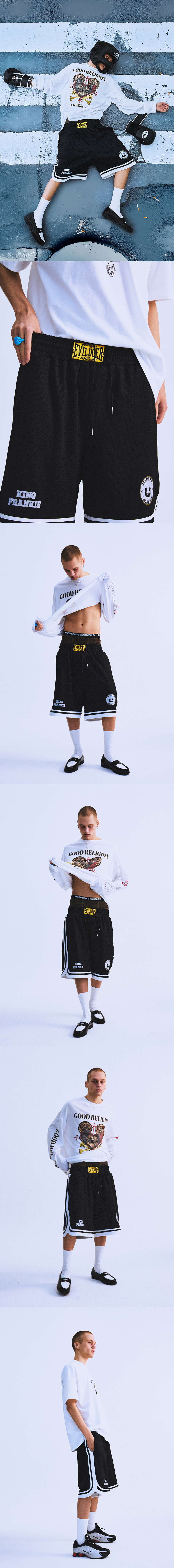 【韓国 HIGH TIDE FRANKIE】King Frankie Mesh Half Pants Black MUSINSA | HIGHTIDE FRANKIE KING FRANKIE MESH HALF PANTS BLACK