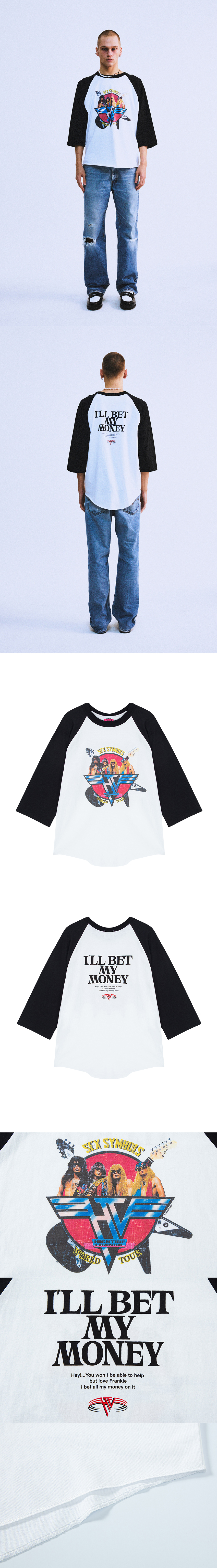MUSINSA公式 | HIGHTIDE FRANKIE HTF SURGE RAGLAN TSHIRT BLACK